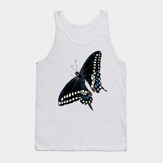 Black Swallowtail Butterfly Tank Top by KatieMorrisArt